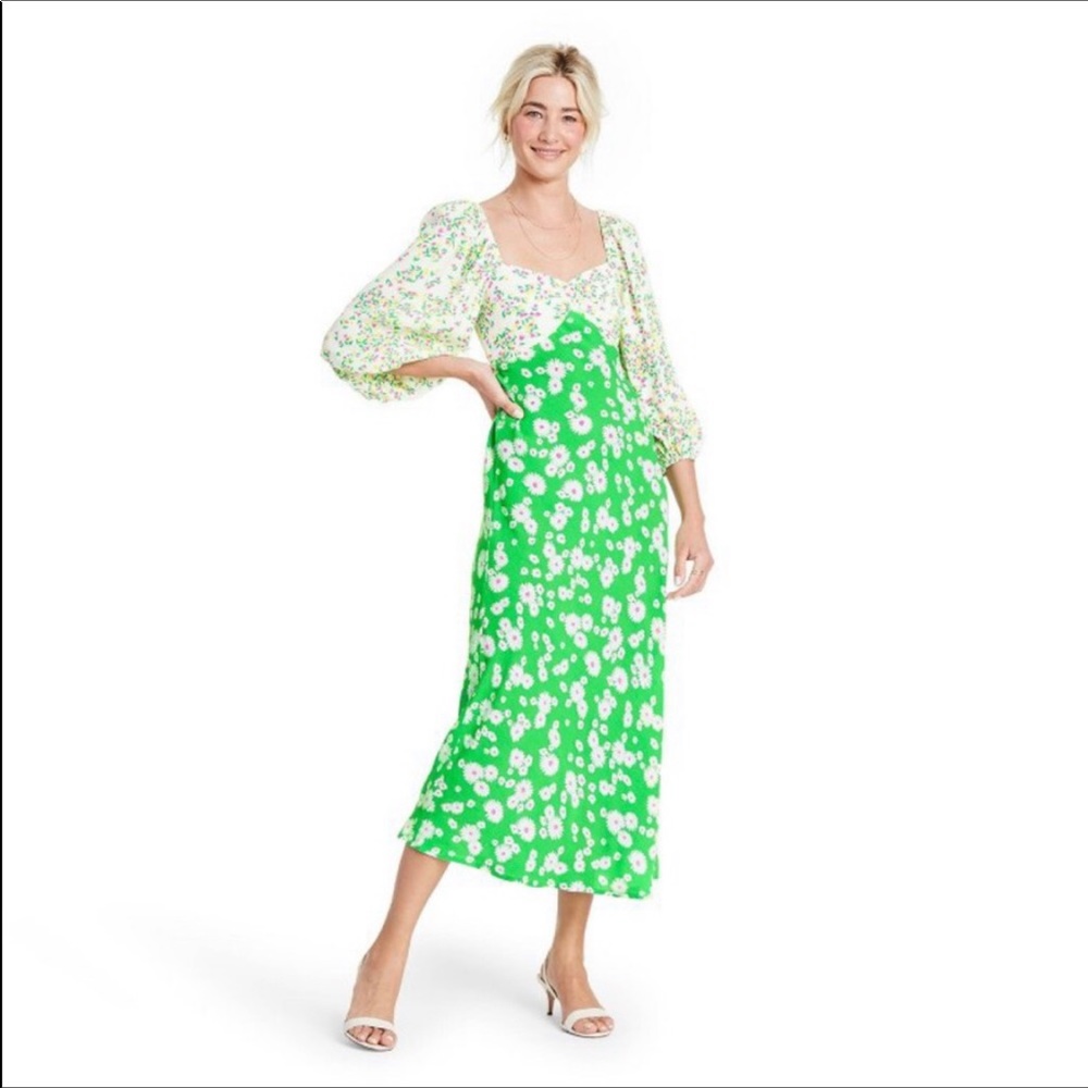 NWT Rixo for Target Long Sleeve Daisy Swing Dress